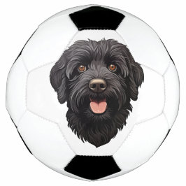 Balón De Fútbol Labradoodle Perro Negro