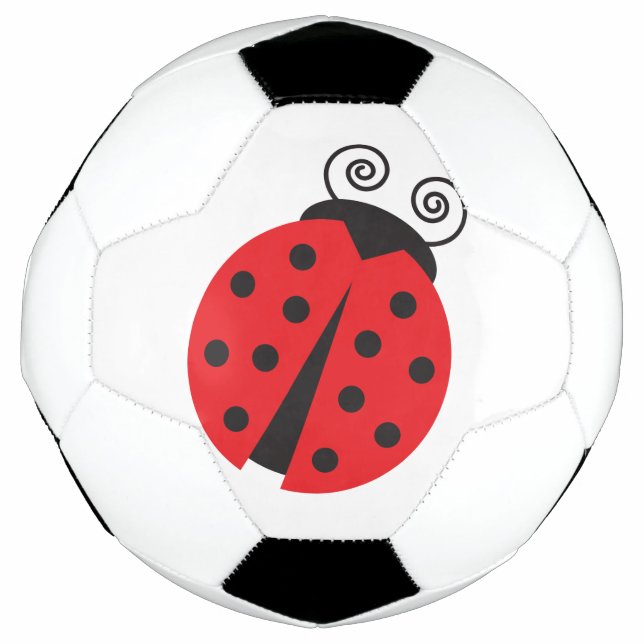 Balón De Fútbol Ladybug del Personalizado Rojo Brillante (Anverso)