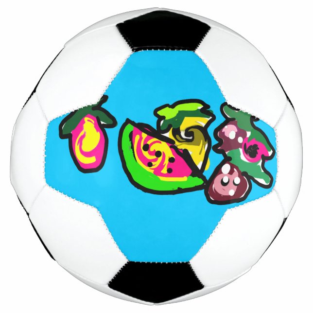 Balón De Fútbol Las frutas son divertidas  (Anverso)
