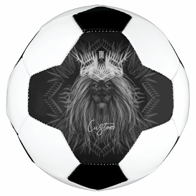 Balón De Fútbol León con monograma de la corona (Anverso)