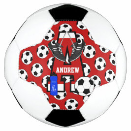 Balón De Fútbol Letra A monograma de fútbol personalizado