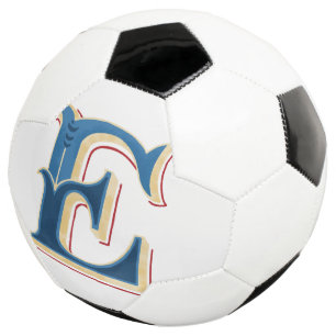 Balón De Fútbol Letra "E" elegante bordada