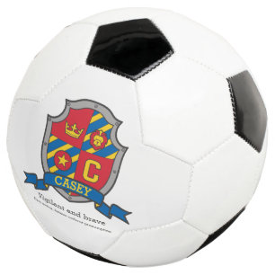 Balón De Fútbol letra escudo C rojo azul amarillo corona león Case