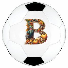 Balón De Fútbol Letter B in Thanksgiving style