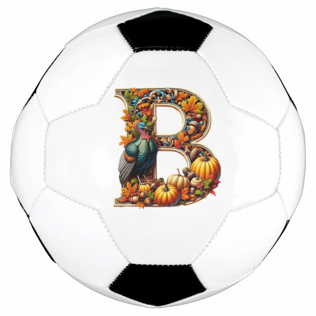 Balón De Fútbol Letter B in Thanksgiving style (Anverso)
