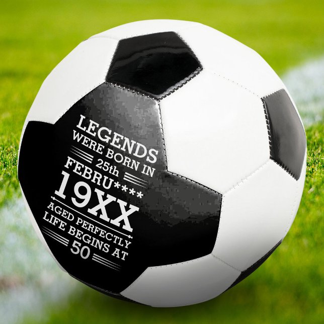 Balón De Fútbol Leyendas personalizados nacieron en la edad de mes (Subido por el creador)