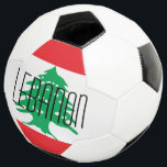 Balón De Fútbol líbano<br><div class="desc">Bandera del Líbano. La bandera del Líbano (en árabe: ・・se forman ن・ن horizontal) de dos franjas blancas horizontales. El cedro verde del centro toca cada una de las franjas rojas y su anchura es un tercio de la de la bandera. Fue diseñado para ser una bandera neutral, no aliada de...</div>