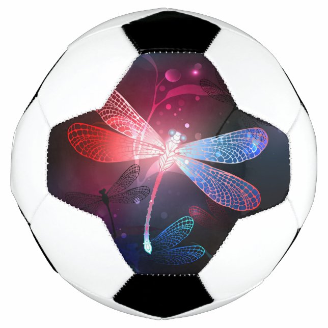 Balón De Fútbol Libélula roja brillante (Anverso)
