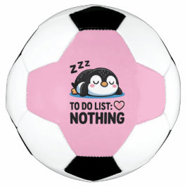 Balón De Fútbol lindo pingüino durmiendo, lista de tareas nada