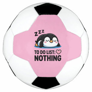 Balón De Fútbol lindo pingüino durmiendo, lista de tareas nada