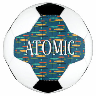 Balón De Fútbol Líneas y óvalos retro