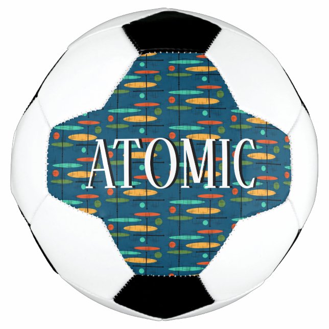 Balón De Fútbol Líneas y óvalos retro (Anverso)