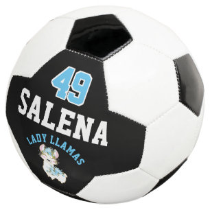 Balón De Fútbol Llama al fútbol - azul, negro y blanco