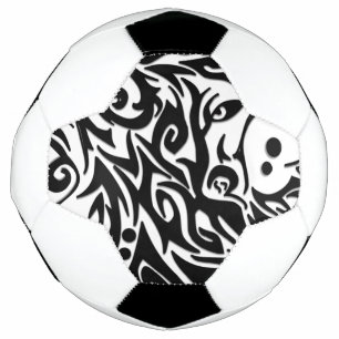 Balón De Fútbol Lobo Tribal Abstracto