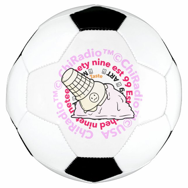 Balón De Fútbol LOGO CHIRadio LLC iceCream (Anverso)