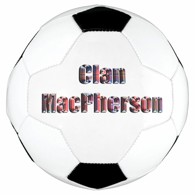 Balón De Fútbol Logo de Clan MacPherson Tartan, (Anverso)
