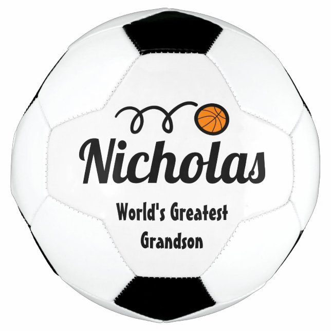 Balón De Fútbol Logo de deportes de baloncesto lindo nombre person (Anverso)