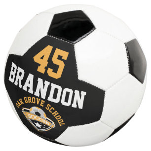 Balón De Fútbol Logo de fútbol - Oro, negro y blanco