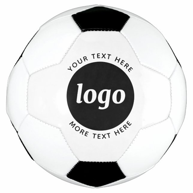 Balón De Fútbol Logotipo simple con negocio de texto (Anverso)