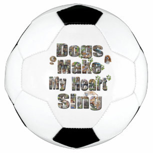 Balón De Fútbol Los perros hacen el logotipo de imagen de My Heart