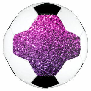 Balón De Fútbol Luces oscuros purpurinas rosados oscuros morados
