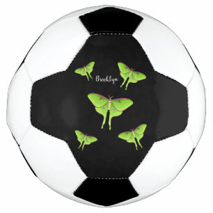 Balón De Fútbol Luna Moth cartoon illustration 