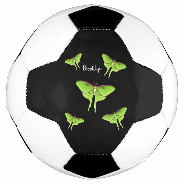 Balón De Fútbol Luna Moth cartoon illustration  (Anverso)