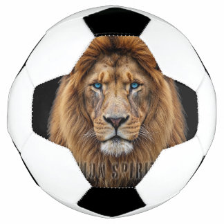 Balón De Fútbol Majestic Lion Face with Blue Eyes | Wildlife Anima