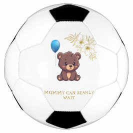 Balón De Fútbol MAMÁ APENAS PUEDO ESPERAR niña linda apenas bebé b