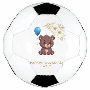 Balón De Fútbol MAMÁ APENAS PUEDO ESPERAR niña linda apenas bebé b