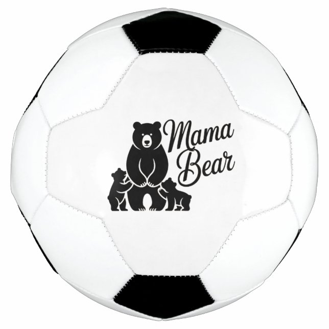 Balón De Fútbol Mama Bear with Cubs Cute Family Bear (Anverso)
