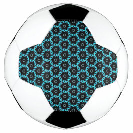 Balón De Fútbol Mandala azul eléctrica