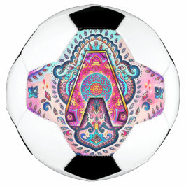 Balón De Fútbol Mandalá de la letra A