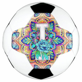 Balón De Fútbol Mandalá de la letra I