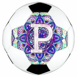 Balón De Fútbol mandala de la letra P