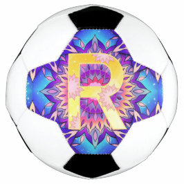 Balón De Fútbol mandala de la letra R