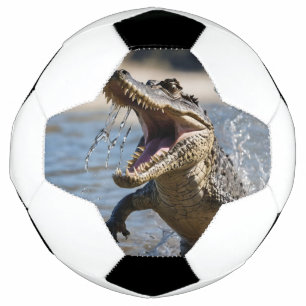Balón De Fútbol Mandíbulas aterradoras: cocodrilo australiano salt