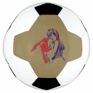 Balón De Fútbol Manga americana Neko Catgirl Kawaii Anime