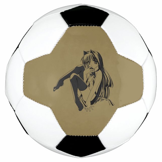 Balón De Fútbol Manga, Neko Catgirl Furry Kawaii Loli