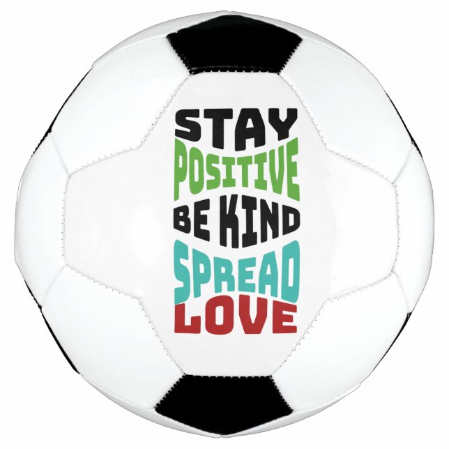 Balón De Fútbol Mantén Positivo (Anverso)