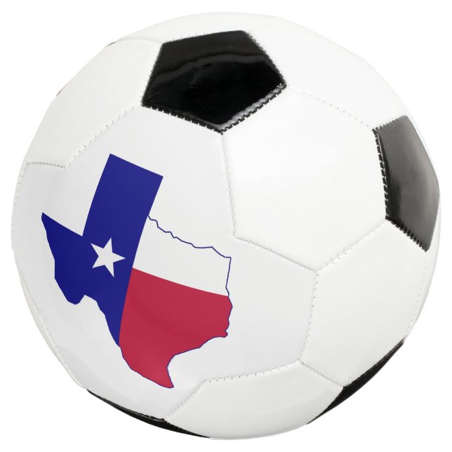 Balón De Fútbol Mapa de bandera de Texas (Tres cuartos)