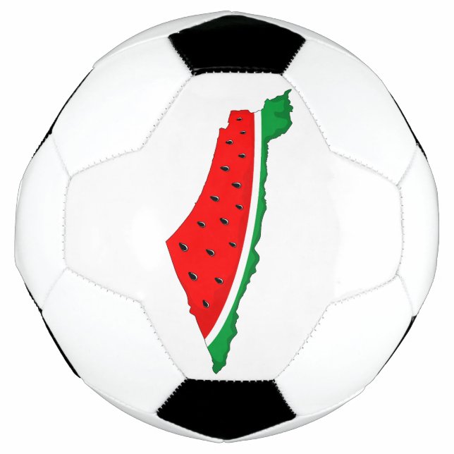 Balón De Fútbol Mapa de Palestina sandía símbolo de la libertad (Anverso)