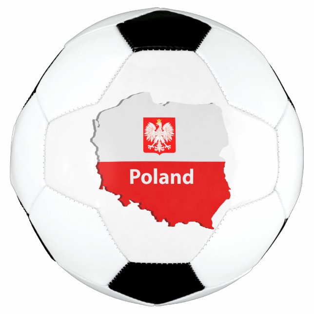 Balón De Fútbol Mapa de Polonia (Anverso)