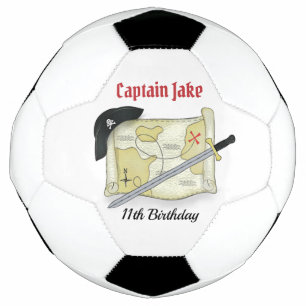Balón De Fútbol Mapa del tesoro del Gorra pirata divertido de cump