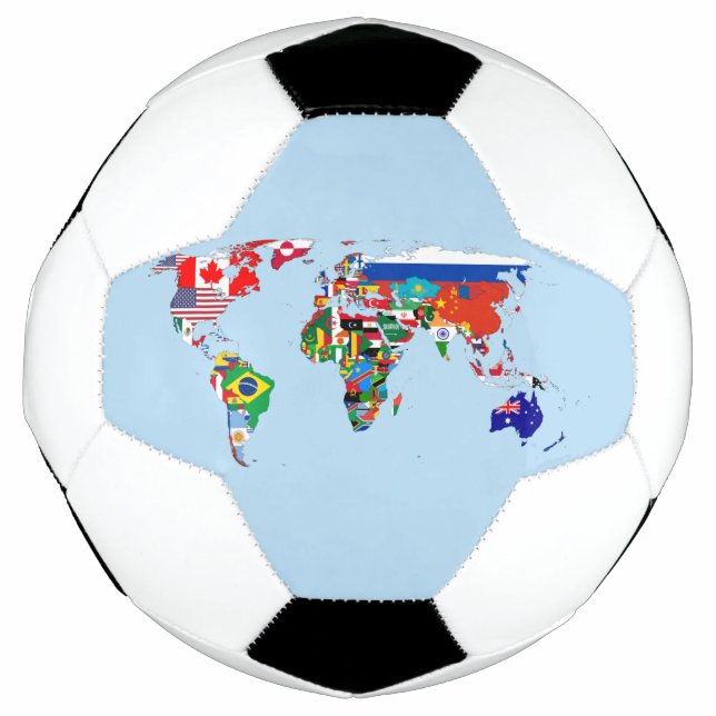 Balón De Fútbol Mapa mundial de las banderas (Anverso)