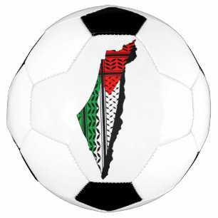 Balón De Fútbol Mapa palestino con bandera y patrón de Keffiyeg