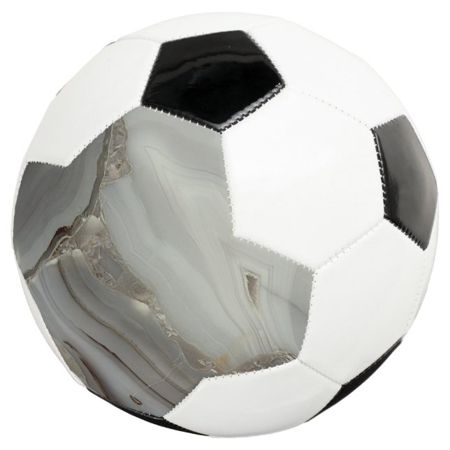 Balón De Fútbol Mármol Gris con Vena Dorada (Tres cuartos)