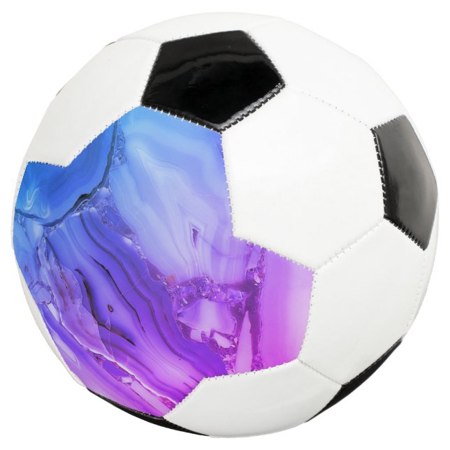 Balón De Fútbol Mármol púrpura exótico (Tres cuartos)
