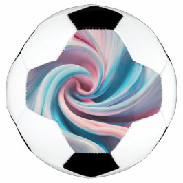 Balón De Fútbol Mármol rosa y azul pastel |