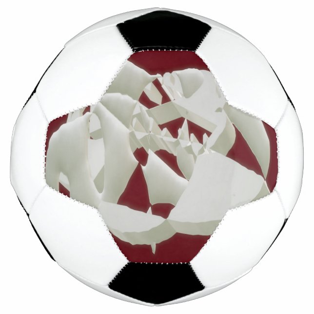 Balón De Fútbol Mármol roto abstracto arte moderno ciruela blanca (Anverso)